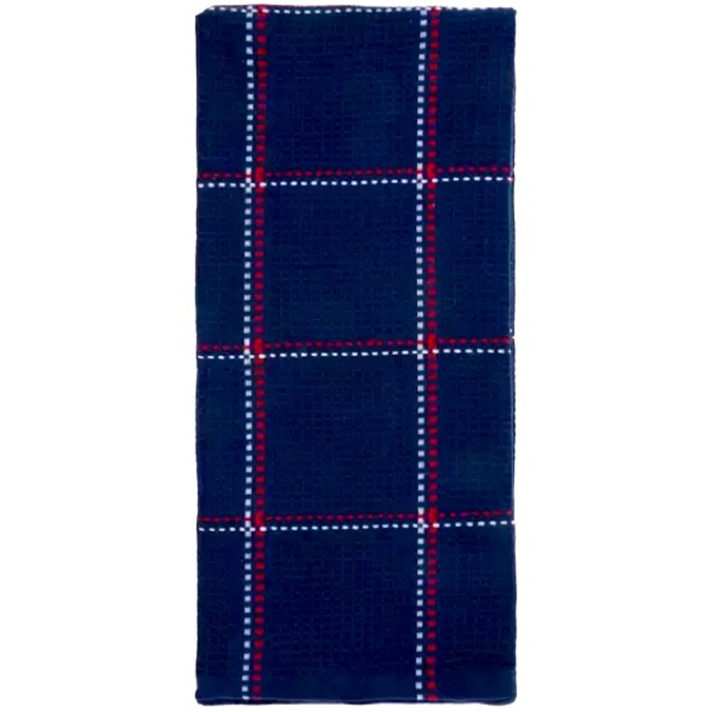 Americana Blue, Red & White Stitched Kitchen Towel - New!